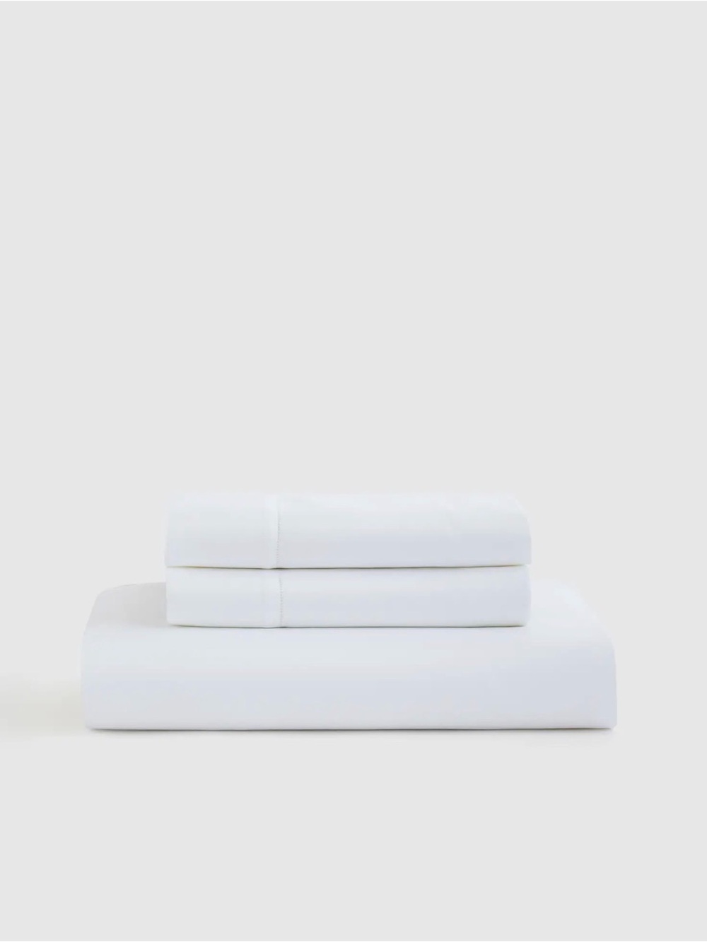 Quince Signature Giza Cotton Sateen Fitted Sheet Set in White King Size 998